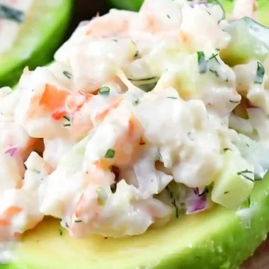 Creamy Shrimp Salad Stuffed Avocados