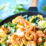 Garlic Butter Shrimp with Spaghetti Squash