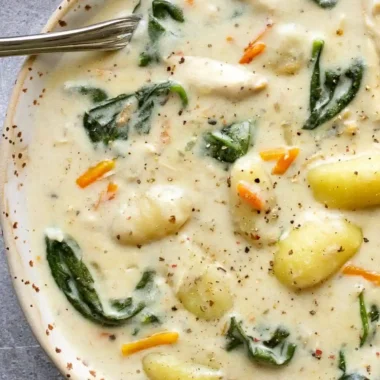 Slow Cooker Chicken Gnocchi Soup
