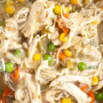 Easy Slow Cooker Chicken Pot Pie with Biscuits