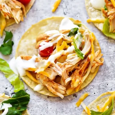 Slow Cooker Chicken Ranch Tacos