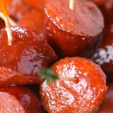 Savory Slow Cooker Beef Sausage Bites