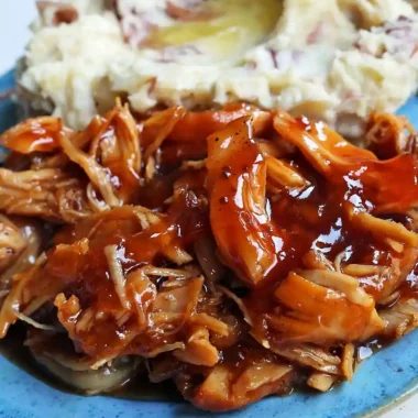 Slow Cooker Peach Barbecue Chicken