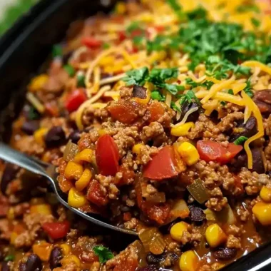 Slow Cooker Taco Casserole
