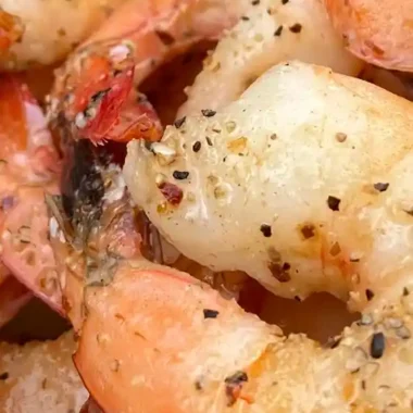 Smoked Garlic Butter Shrimp with Zesty Cocktail Sauce