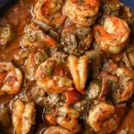 Southern Style Smothered Okra with Shrimp