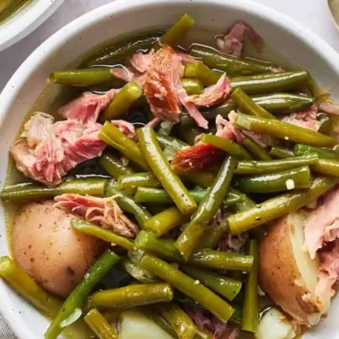 Southern Style Green Beans and Potatoes with Smoked Turkey