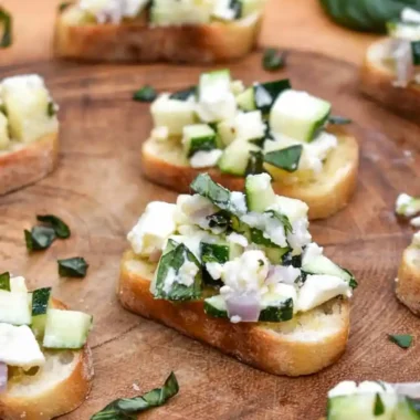 Fresh Zucchini Bruschetta