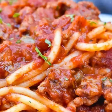 Hearty Ground Beef Spaghetti