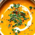 Roasted Butternut Squash and Sweet Potato Soup