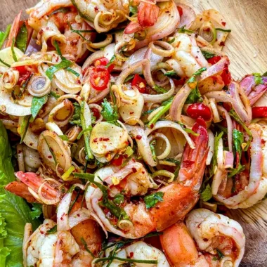 Authentic Thai Spicy Shrimp Salad (Pla Goong)