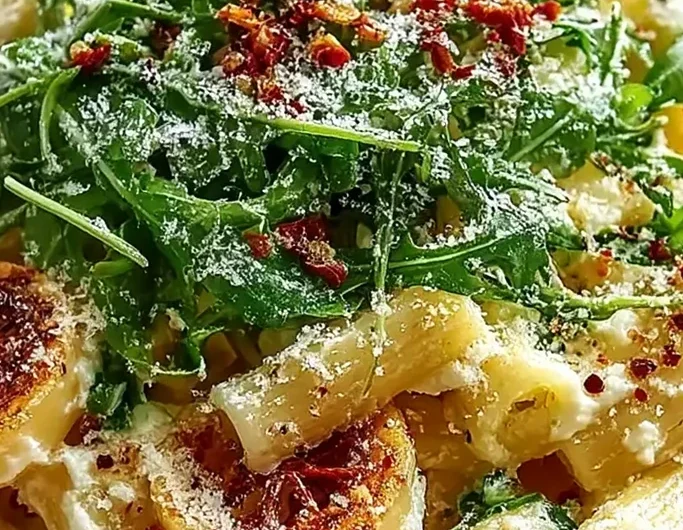 Creamy Lemon Ricotta Pasta With Arugula