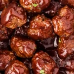 Sticky BBQ Slow Cooker Meatballs