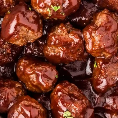 Sticky BBQ Slow Cooker Meatballs