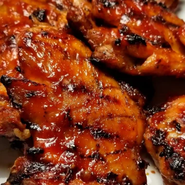 Grilled Spicy BBQ Chicken Thighs