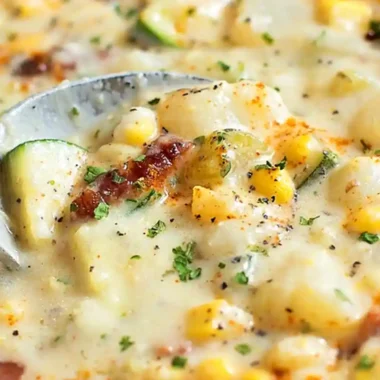 Creamy Summer Corn and Zucchini Chowder
