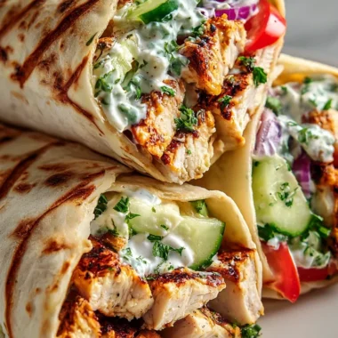 Zesty Greek Chicken Wraps