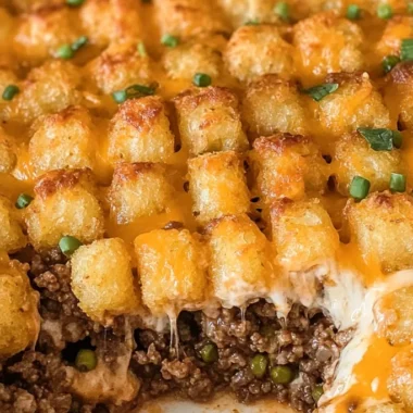 Hearty Ground Beef and Tater Tot Casserole
