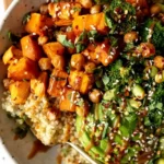 Thai-Inspired Peanut Sweet Potato and Chickpea Bowls