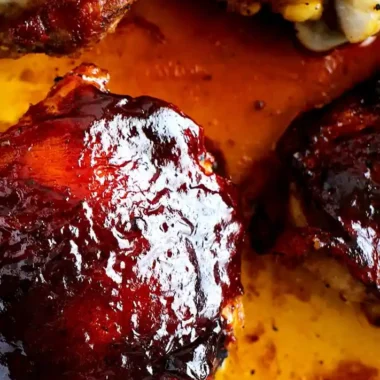 Baked BBQ Chicken Thighs with Crispy Skin
