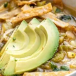 Creamy Green Chicken Chili with Roasted Hatch Peppers