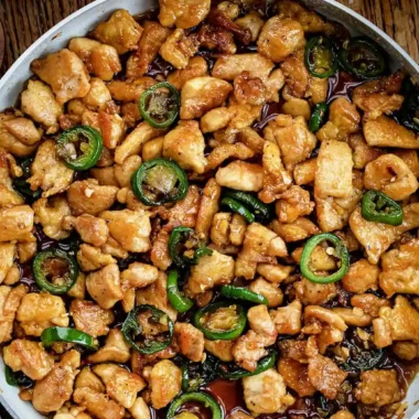 Savory and Spicy Sesame Jalapeno Chicken