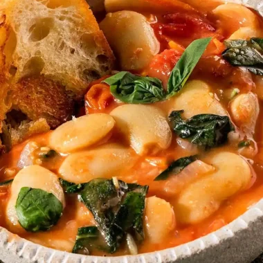 Tomato Basil Butter Beans