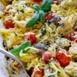 Roasted Tomato Feta Spaghetti Squash