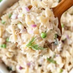 Creamy Tuna Pasta Salad with Dill and Peas