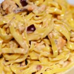 Quick Creamy Salmon Pasta with Linguine