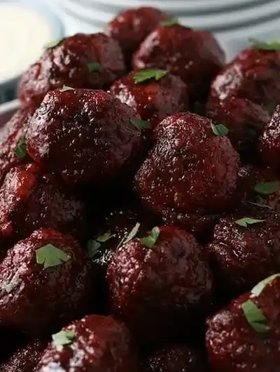 Easy Slow Cooker Sweet and Savory Meatballs