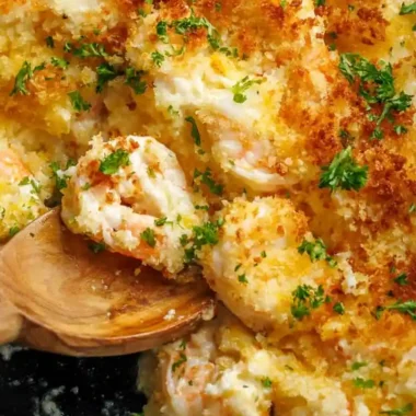 Cheesy Baked Shrimp Casserole with Panko Topping