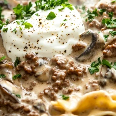30-Minute Ground Beef Stroganoff