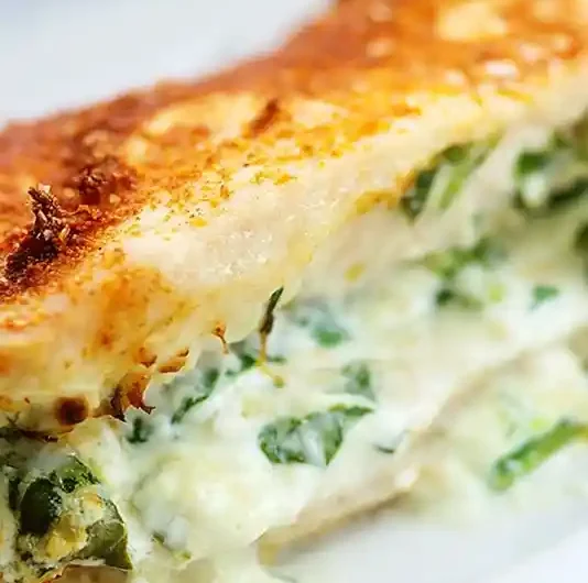 Air Fryer Creamy Spinach Stuffed Chicken