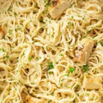 Creamy Garlic Parmesan Angel Hair Pasta with Chicken