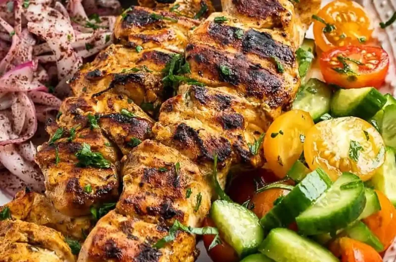 Authentic Shish Tawook Grilled Chicken Skewers