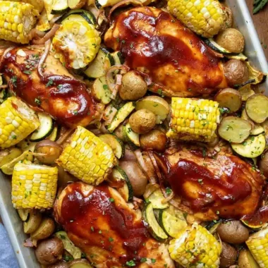 BBQ Chicken Sheet Pan Meal