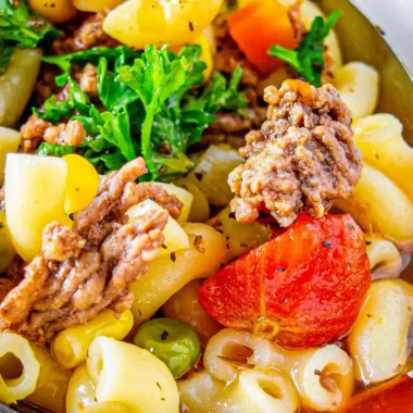Hearty Beef and Macaroni Soup