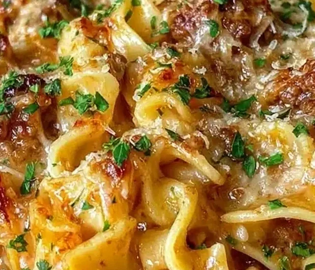 Creamy Ground Beef and Noodle Bake