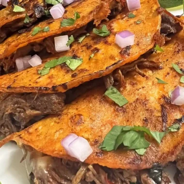 Authentic Slow Cooker Beef Birria Tacos