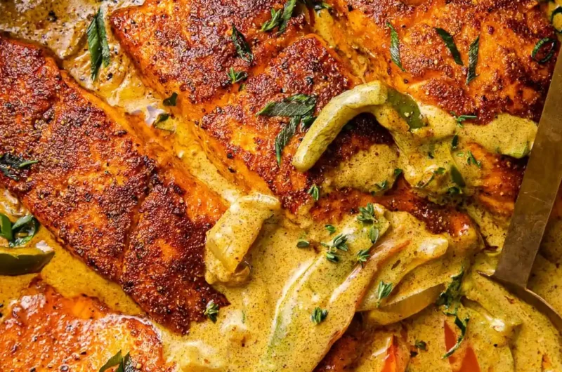Caribbean-Style Coconut Curry Salmon