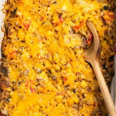 Cheeseburger Spaghetti Squash Casserole