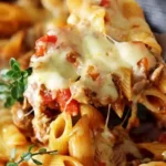 Cheesy One Pan Beef Pasta