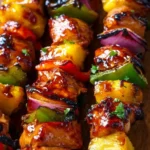 Grilled Chicken and Pineapple Skewers