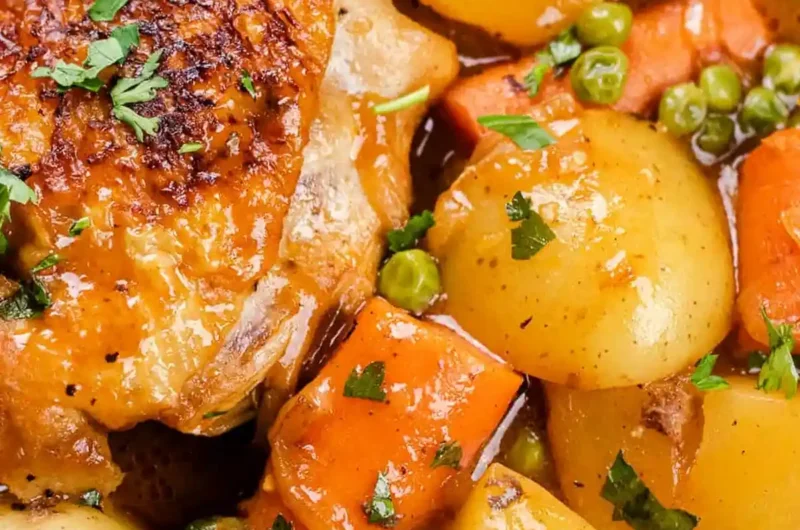 Hearty Dutch Oven Chicken Stew with Root Vegetables
