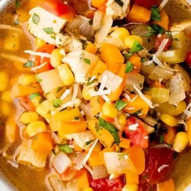 Hearty Chicken and Vegetable Soup with Pasta