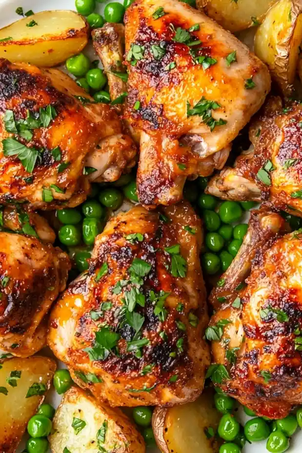 Classic Golden Chicken Vesuvio