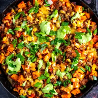Chipotle Ground Beef and Sweet Potato Skillet