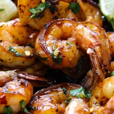 Cilantro Lime Honey Garlic Shrimp Skillet