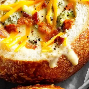 Homemade Creamy Broccoli Cheddar Soup
